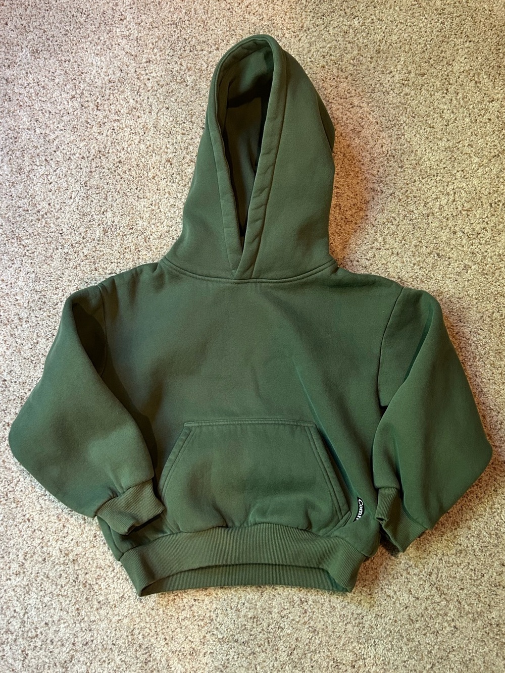 Kids Comfrt Olive Green Pullover Hoodiel